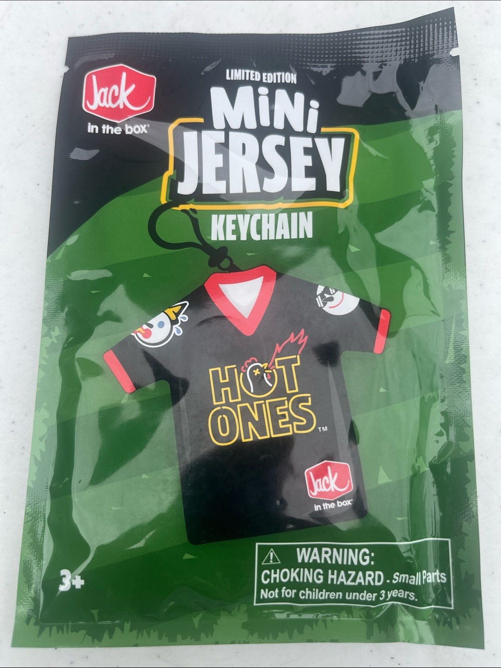 Jack in the box- Hot Ones Mini Jersey Keychain
